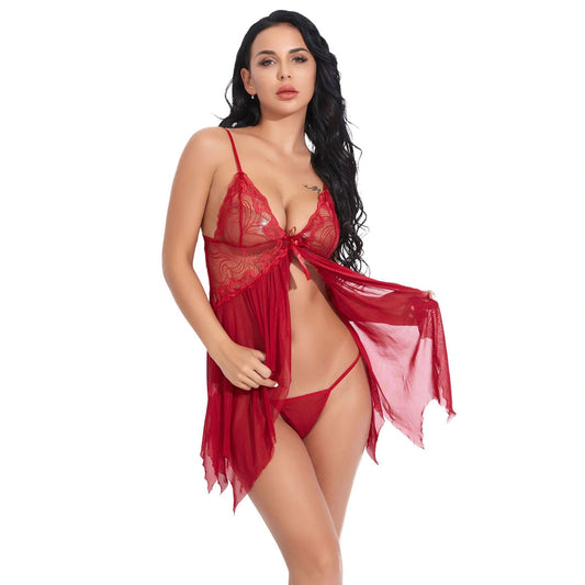 out of stock Fiery Red Babydoll Nightwear