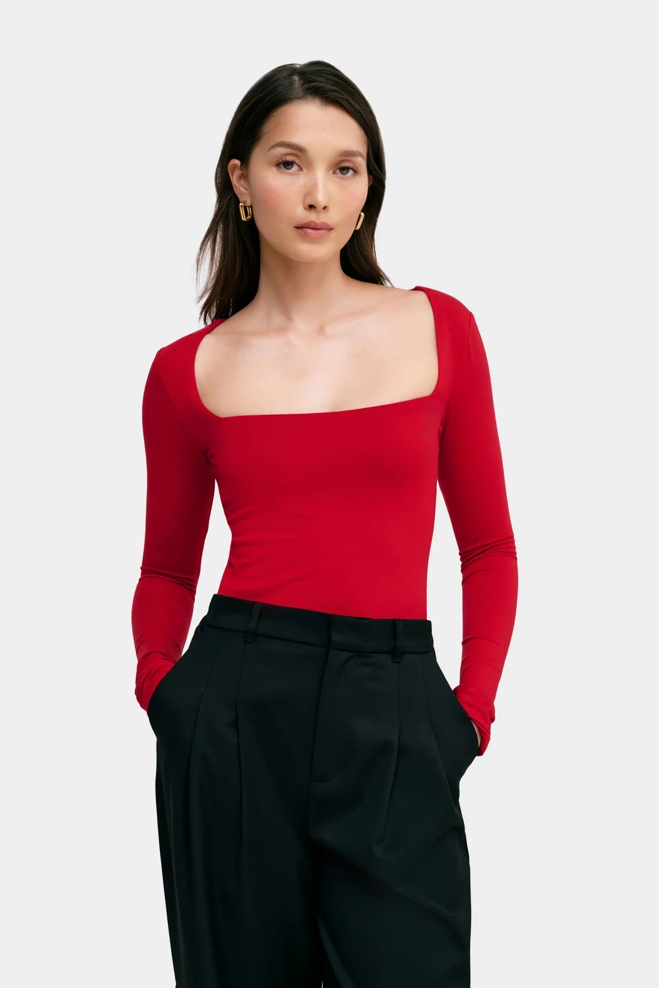 red crop top