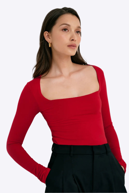 square neckline crop top