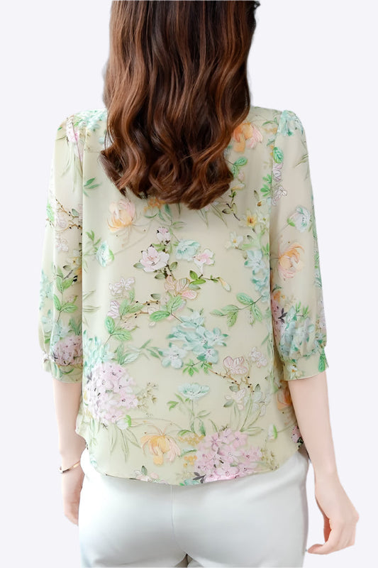 Chiffon V-Neck Casual Top